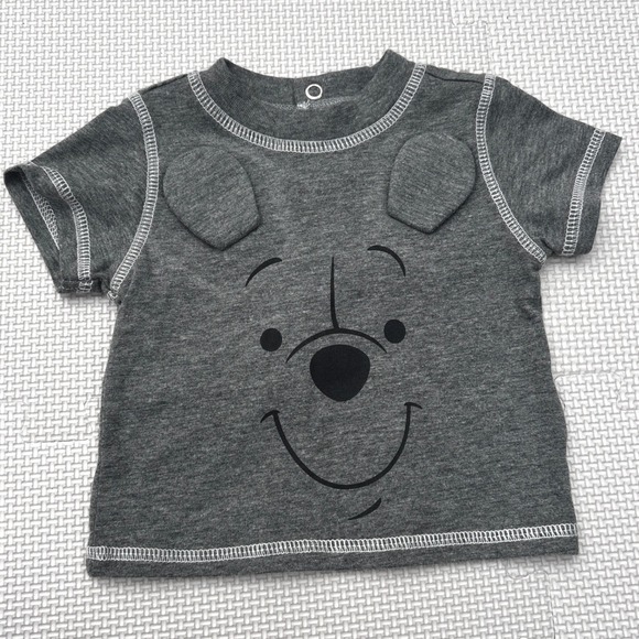 Disney Other - Disney Baby Pooh‎ Shirt 3M Gray Short Sleeve Graphic Tee Cute Soft Infant Top